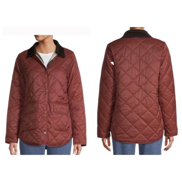 NWT BARBOUR Pilton Quilted Jacket In Chestnut (US/14) - Picture 5 of 11